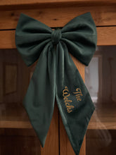 Load image into Gallery viewer, Oversized Velvet Personalised Bow