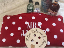 Load image into Gallery viewer, A pencil case is an ideal gift for a teacher - practical, but a lovely personal gift if you have it personalised and fill it with goodies - sweets, pens, toiletries or even alcohol!  These measure approx 26x13cm and can be made with a cotton or waterproof lining.   If you would like to personalise your gift even further by choosing a specific fabric - just send me a message!