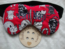 Load image into Gallery viewer, My Eye Masks are ideal for helping you relax - whether that's whilst sleeping, napping or during meditation/yoga.  They have a patterned (personalised) front with a gorgeously soft velvet back. There are three layers of padding inside so are so gentle against your eyes. I use wide elastic so they don't slip and also don't dig in.  I usually add lavender between the stuffing - lavender is a natural relaxant and also smells pretty amazing! But I know not everyone likes it - so this is optional.  These can be