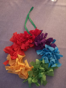 A kit that includes everything you need to make your own rag wreath that measures approx 20cm diameter. Step by step photo instructions. Plain