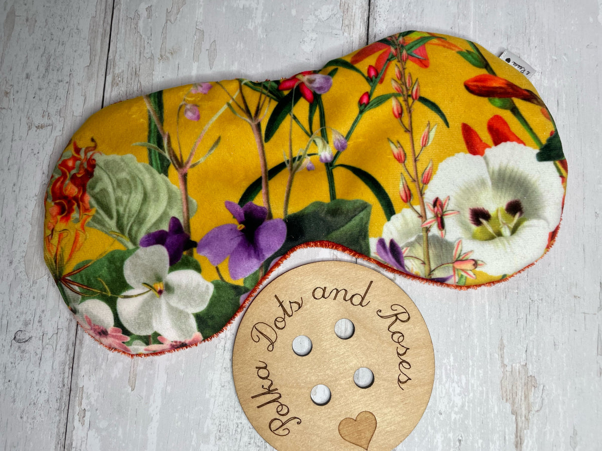 Weighted Eye Mask Polka Dots and Roses