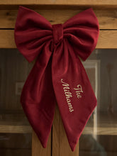 Load image into Gallery viewer, Oversized Velvet Personalised Bow
