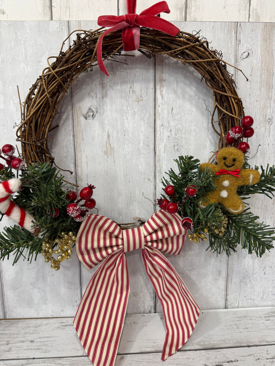 ADULT  CHRISTMAS WREATH Sewing and Needle Felting Workshop